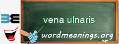 WordMeaning blackboard for vena ulnaris